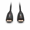 Lindy 60m Glasfaser-Hybrid-HDMI-8K60-Kabel, 60 m, HDMI Typ A (Standard), HDMI Typ A (Standard), 48 Gbit/s, Schwarz