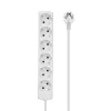 Microconnect GRU0063WA Stromverlängerung 3 m 6 AC-Steckdosen Weiß