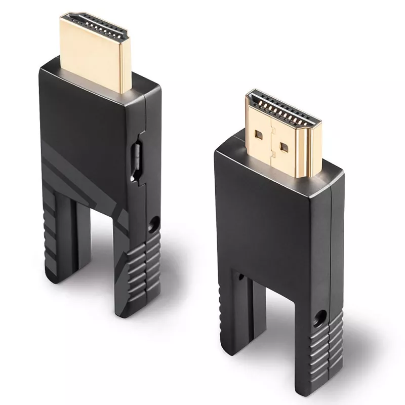 Lindy 40m Glasfaser-Hybrid-Mikro-HDMI-18G-Kabel mit abnehmbaren HDMI- und DVI-Anschlüssen