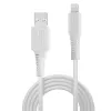 Lindy 3m USB auf Lightning Kabel, Weiß, 3 m, USB A, Stecker, Stecker, Weiß, Gerade