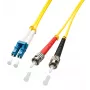 Lindy 1m LC/ST InfiniBand/Glasfaserkabel Mehrfarbig, Gelb