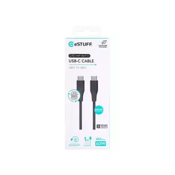 eSTUFF ES604180 USB-Kabel USB 2.0 1 m USB-C Schwarz
