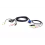 ATEN VGA USB auf DVI 3m KVM-Kabel Schwarz, Blau, Grün, Pink