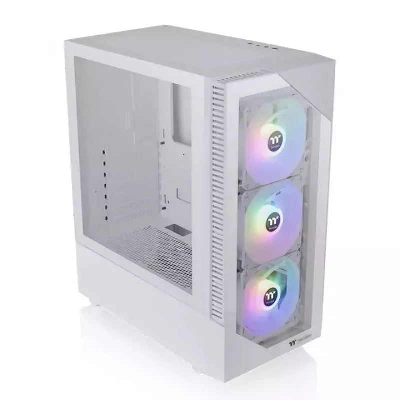 PC-Gehäuse Thermaltake View 200 TG Snow ARGB Midi Tower Weiß