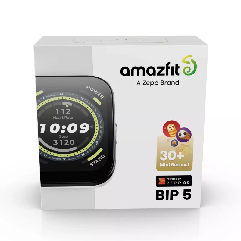 Amazfit Bip 5 4,85 cm (1,91 Zoll) TFT 45,9 mm Digital 320 x 380 Pixel Touchscreen Weiß GPS (Satellit)