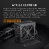 Netzteil Cougar ATLAS 650W ATX3.1 80 PLUS Bronze, 24-Pin-ATX, 120-mm-Lüfter, schwarz