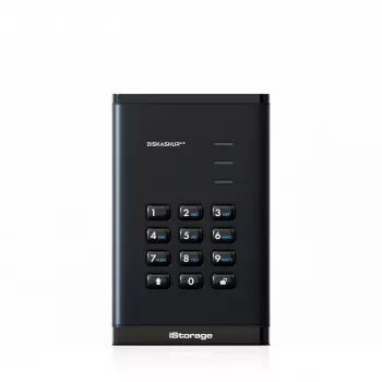 iStorage diskAshur³ 5 TB Schwarz | Sichere tragbare Festplatte | FIPS 140-3 Level 3 konform | Common Criteria EAL 5+ | PIN-geschützt | AES-XTS 256-Bit-Hardwareverschlüsselung | DSGVO, TAA-konform | Staub-/Wasserbeständig |