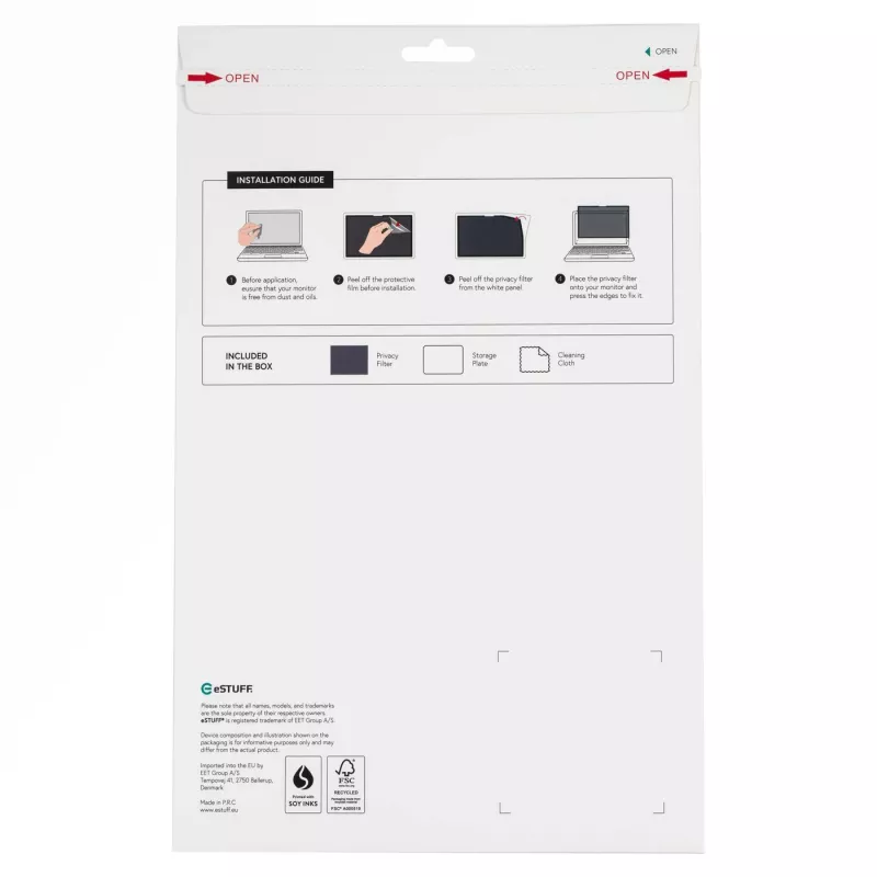 eSTUFF GLBW08192131 Blickschutzfilter 21,1 cm (8,3 Zoll) Tablet rahmenloser Blickschutzfilter