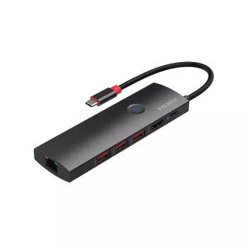 MicroConnect USB3.2CCOM20 USB-C auf HDMI Mini-Dock, 4K 60Hz, RJ45, 3x USB-A