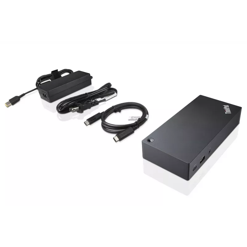 Lenovo 40A90090DK Laptop-Dockingstation/Port-Replikator Kabelgebunden USB 3.2 Gen 1 (3.1 Gen 1) Typ-C Schwarz