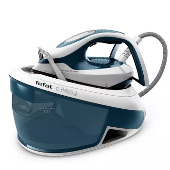 Tefal Express Power SV8111 1,8 l Durilium AirGlide Autoclean-Bügelsohle Blau, Weiß