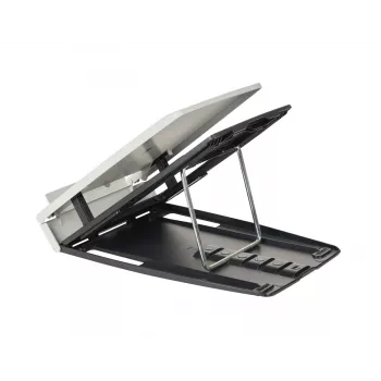 BakkerElkhuizen Ergo-Q 330 Circular, Laptop-Ständer, Schwarz, Grau, Acrylnitril-Butadien-Styrol (ABS), Kunststoff, Stahl, 33,8 cm (13,3 Zoll), 43,2 cm (17 Zoll), 6 kg