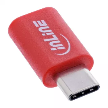 InLine 31650 USB-Datenblocker, USB-C Stecker auf USB-C Buchse, bis 240 W PD