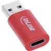 InLine 31652 USB-Datenblocker, USB-A Stecker auf USB-C Buchse, 5 V 1,5 A