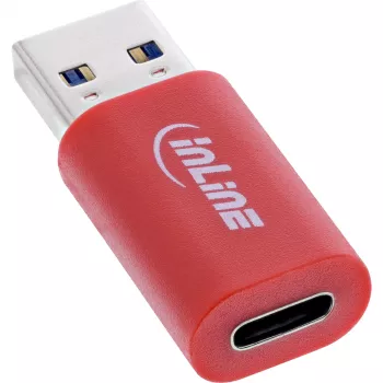 InLine 31652 USB-Datenblocker, USB-A Stecker auf USB-C Buchse, 5 V 1,5 A