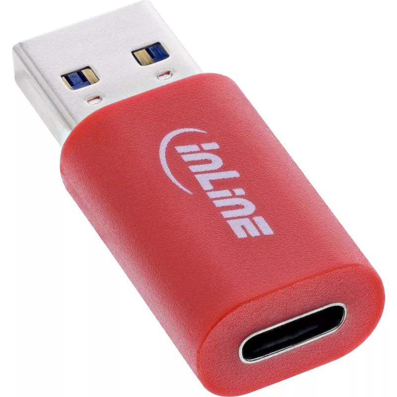 InLine 31652 USB-Datenblocker, USB-A Stecker auf USB-C Buchse, 5 V 1,5 A