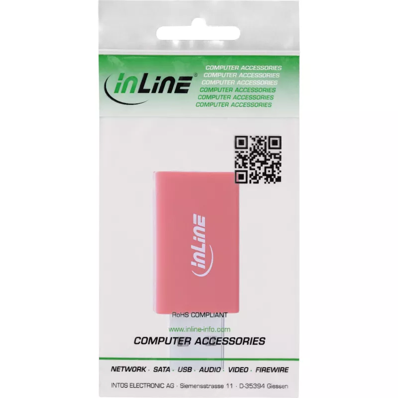 InLine 31653 USB-Datenblocker, USB-A Stecker auf USB-A Buchse, 5 V 1,5 A
