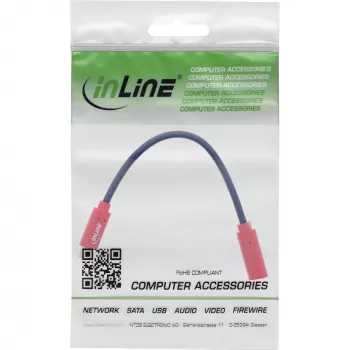 InLine 31654 USB-Datenblocker, USB-C Stecker-auf-Buchse Adapterkabel, 0,2 m, 240 W PD