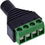 InLine 92504K Kabeladapter 3,5 mm 4-polige Klinkenbuchse TRRS / Klemmleiste 4 Klemmen Schwarz, Grün