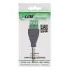 InLine 92504L Kabelverbinder 6,35 mm 3-poliger Klinkenstecker TRS / Klemmleiste 3 Klemmen Schwarz, Grün