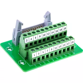 InLine 92504P IDC 20 Socket auf 10-Pin Terminal Block, PCB Mount