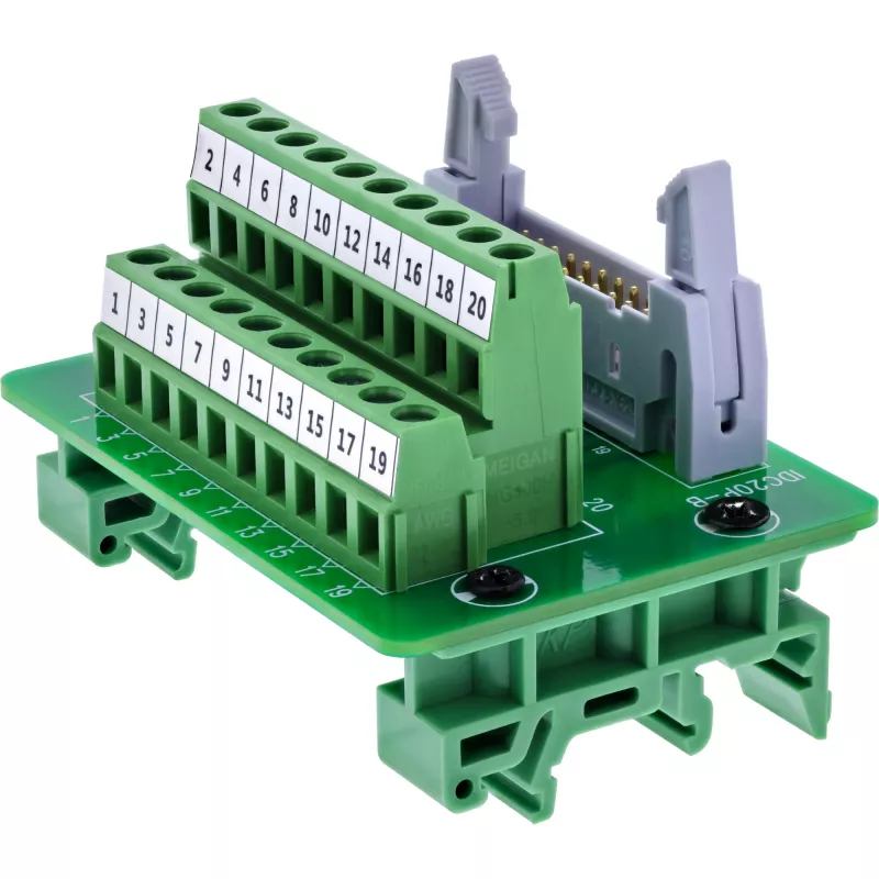InLine 92504P IDC 20 Socket auf 10-Pin Terminal Block, PCB Mount