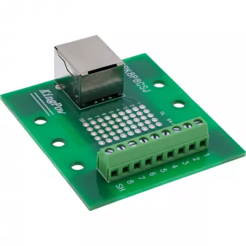 InLine 92505B RJ45-Buchse Klemmenblock, gerade, DIN-Schiene