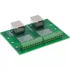 InLine 92505C Doppel-RJ45-Buchse Klemmenblock, gerade, DIN-Schiene