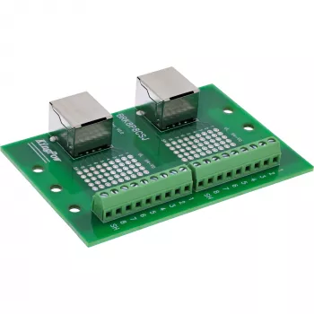 InLine 92505C Doppel-RJ45-Buchse Klemmenblock, gerade, DIN-Schiene
