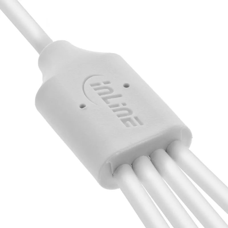InLine 35146W USB-Kabel USB 2.0 0,5 m USB A 4 x USB-C Weiß