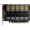 InLine 76619G Schnittstellenkarte, PCIe x16 auf 5x M.2 Key B SATA, inkl. Low-Profile-Blende
