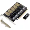 InLine 76619G Schnittstellenkarte, PCIe x16 auf 5x M.2 Key B SATA, inkl. Low-Profile-Blende