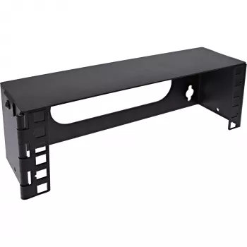 InLine 10-Zoll-Mini-Rack zur Wandmontage, 2U, 7,6 cm Tiefe, Schwarz