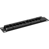 InLine 10112A 10-Zoll Leerpanel, 12-fach für Keystone-Module, 1HE, schwarz
