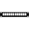 InLine 10112A 10-Zoll Leerpanel, 12-fach für Keystone-Module, 1HE, schwarz