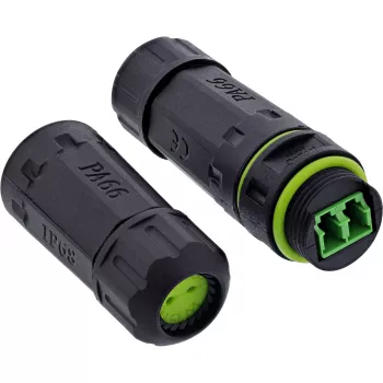 InLine 69927B LWL-Kupplung LC, IP68, 2x2 LC-Buchse, Outdoor, M20