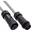 InLine 69927W IP68 Netzsteckverbinder, 3-polig, Stecker/Buchse, M20, Schwarz
