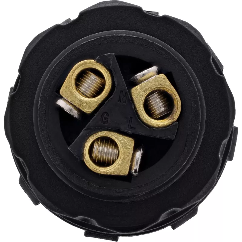 InLine 69927W IP68 Netzsteckverbinder, 3-polig, Stecker/Buchse, M20, Schwarz