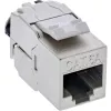 InLine 76202V Keystone RJ45 Buchse schlank, SNAP-In, Cat.6A, integrierter Kabelbinder, 10 Stück