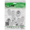 InLine 76202V Keystone RJ45 Buchse schlank, SNAP-In, Cat.6A, integrierter Kabelbinder, 10 Stück