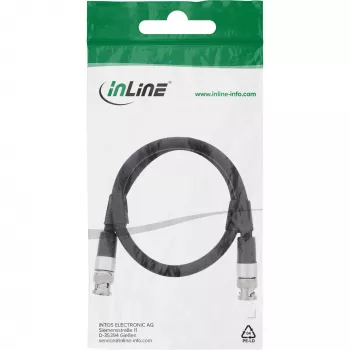 InLine BNC-Videokabel, 12G-SDI, 4K60Hz, 75 Ohm, 0,5 m, 10855S