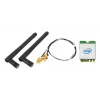 Wireless WLAN/Bluetooth Kit SHUTTLE WLN-M12 mit Intel AX210 M.2-Karte, Triband-Wi‑Fi 6E (2,4/5/6 GHz), 2x2, 2400 Mbit/s, externe Antennen