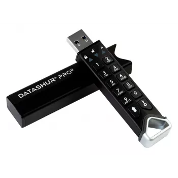 iStorage datAshur PRO2 16 GB | Sicherer USB-Stick | FIPS 140-2 Level 3 zertifiziert | AES-XTS 256-Bit-Hardwareverschlüsselung | Passwortgeschützt | Staub-/Wasserbeständig |