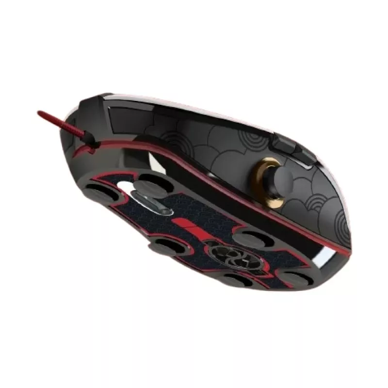 Lexip X Ubisoft - Assassin's Creed - Shadows Maus, Rechtshänder, Optisch, USB Typ-A, 12000 DPI, Schwarz, Gold, Rot, Weiß