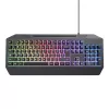 Trust GXT 836 EVOCX Tastatur Gaming USB Deutsch Schwarz