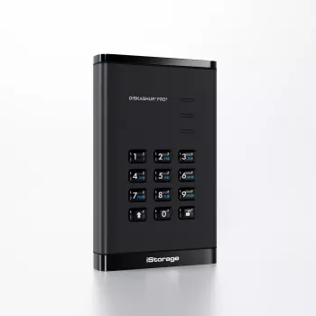iStorage diskAshur PRO³ HDD 4TB | Sichere portable Festplatte | FIPS 140-3 Level 3 konform | AES-XTS 256-bit Hardware-Verschlüsselung | PIN-geschützt | OS- & plattformunabhängig | GDPR, TAA konform | Schutz vor Brute-Force-Angriffen | Staub-/wasserbeständ