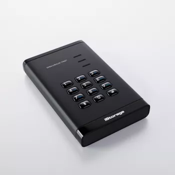 iStorage diskAshur PRO³ HDD 4TB | Sichere portable Festplatte | FIPS 140-3 Level 3 konform | AES-XTS 256-bit Hardware-Verschlüsselung | PIN-geschützt | OS- & plattformunabhängig | GDPR, TAA konform | Schutz vor Brute-Force-Angriffen | Staub-/wasserbeständ