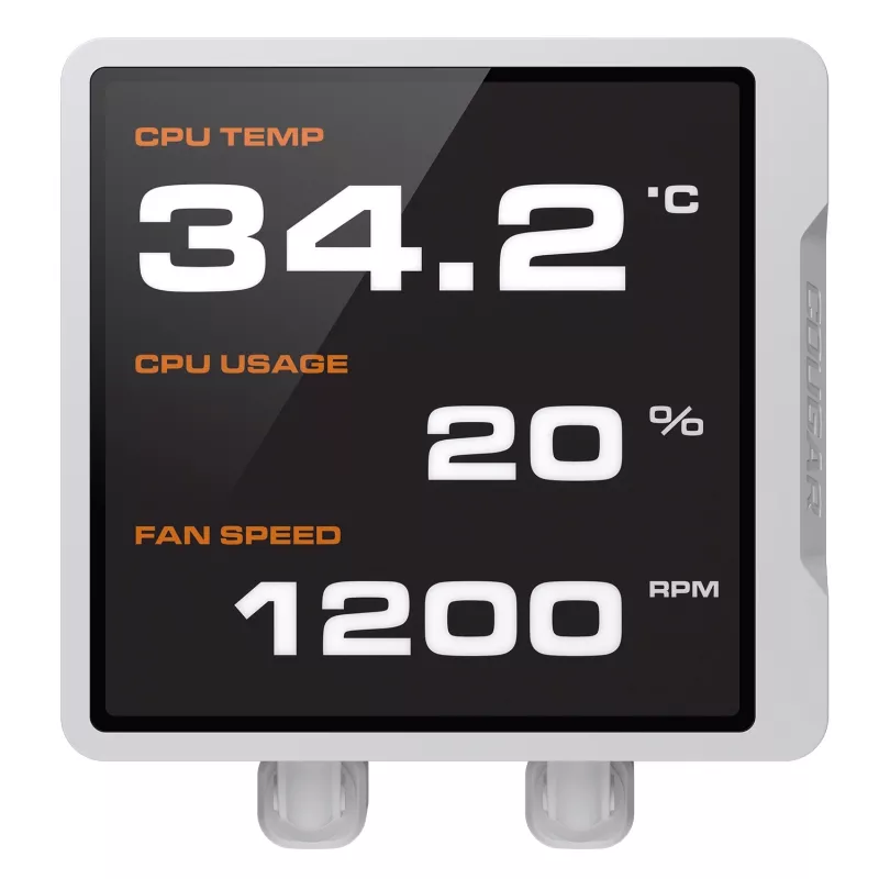 All-in-One-CPU-Flüssigkeitskühler Cougar Poseidon Vistek Pro 360 – 120 mm Lüfter, ARGB, Weiß