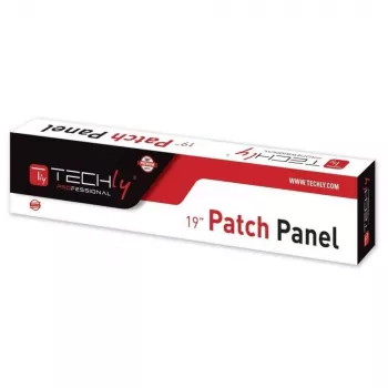 Techly Patch Panel UTP 24 Ports RJ45 Cat.6 I-PP 24-RU-C6T, IEEE 802.3, IEEE 802.3ab, IEEE 802.3u, 10/100/1000Base-T(X), Fast Ethernet, Gigabit Ethernet, 1000 Mbit/s, RJ-45, Gold