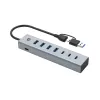 Conceptronic HUBBIES20GP 7-Port USB 3.0 Hub mit Netzteil, 5Gbps, USB-C x 3, USB-A x 4